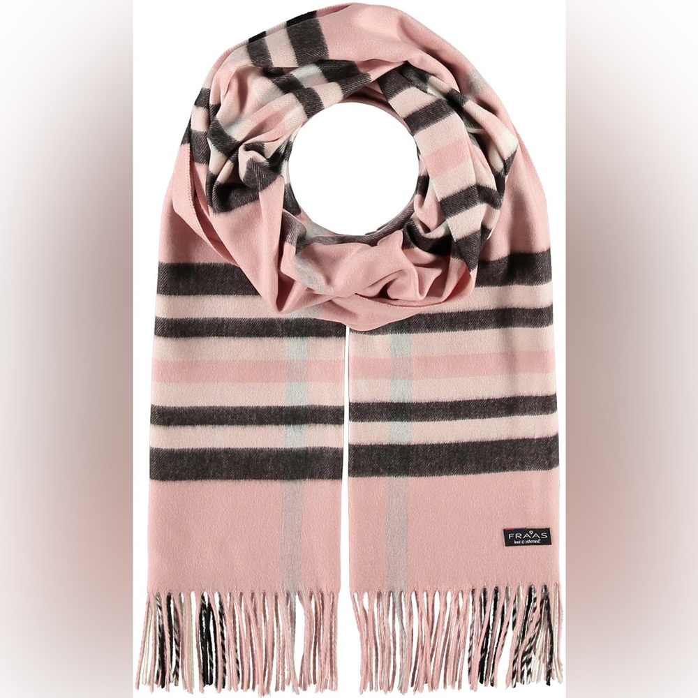 Fraas Pink and Gray Scarf 🧣🩷🖤